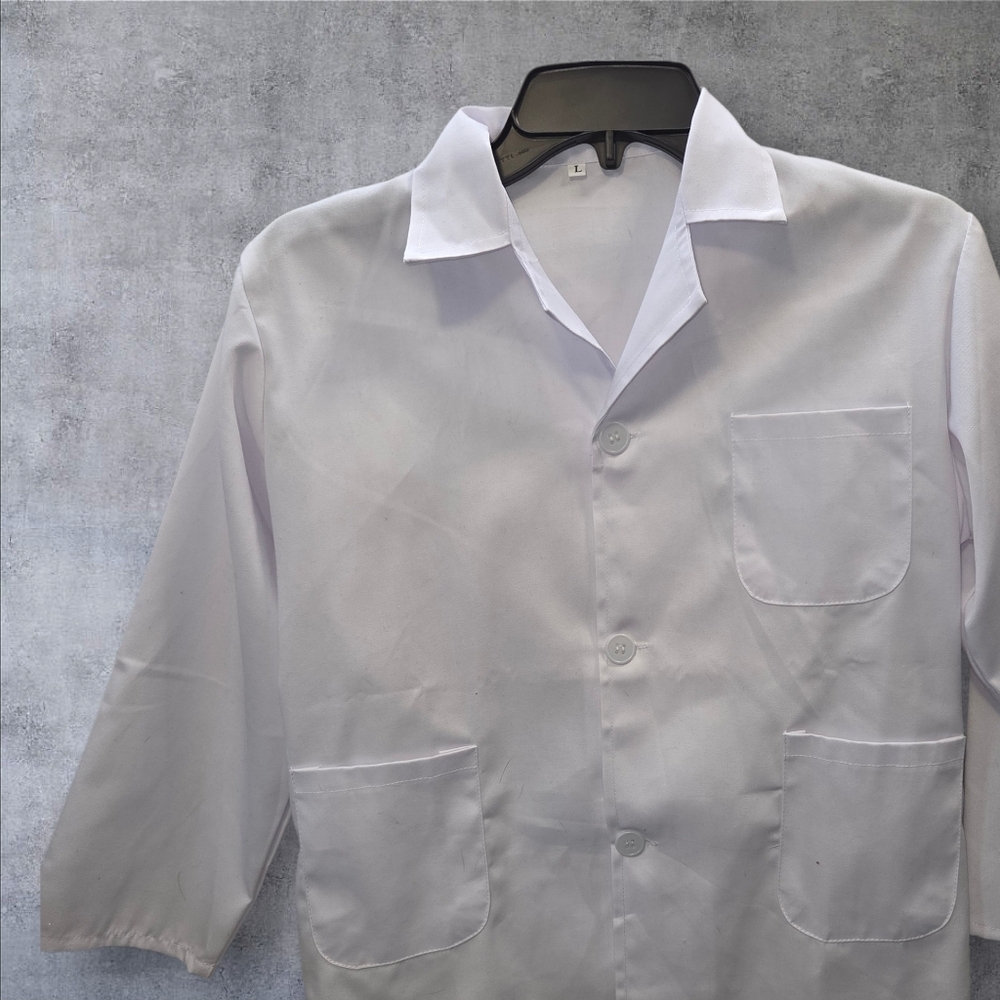 white lab coat 4h ffa show coat kids large 14-16-18